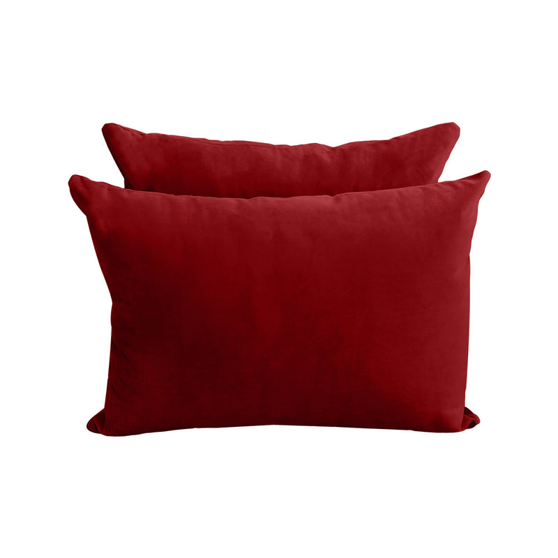 STYLE V4 - Velvet Indoor Daybed Mattress Bolster Backrest Cushion Pillow Complete Set