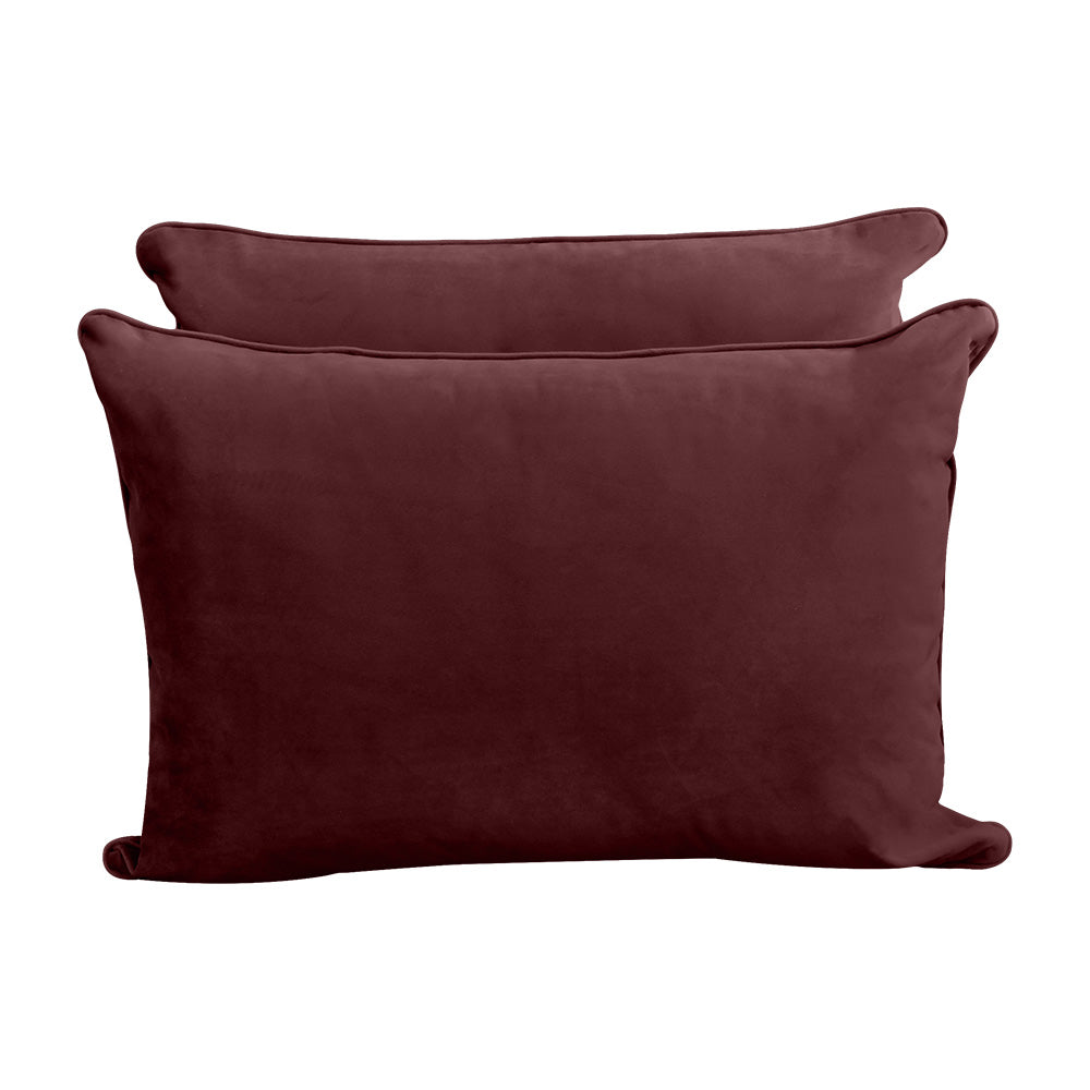 STYLE V4 - Velvet Indoor Daybed Bolster Backrest Cushion Pillow |COVERS ONLY|