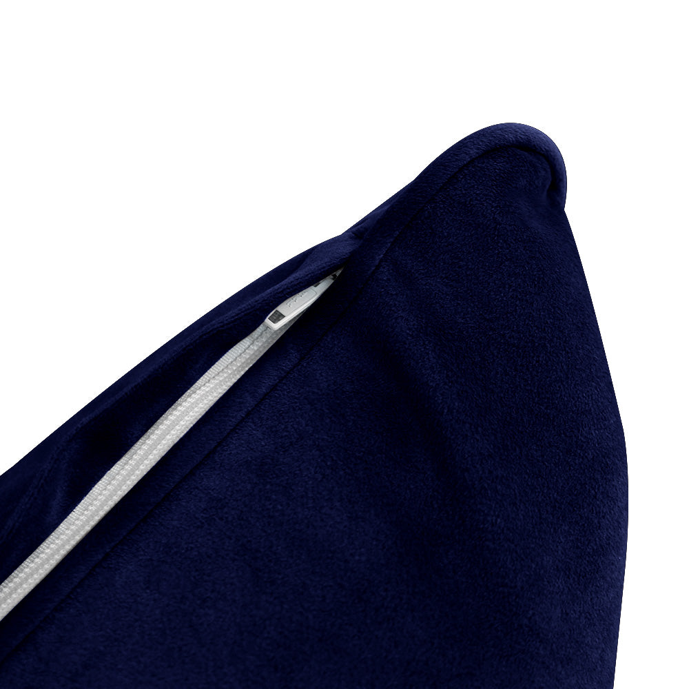 STYLE V4 - Velvet Indoor Daybed Bolster Backrest Cushion Pillow |COVERS ONLY|