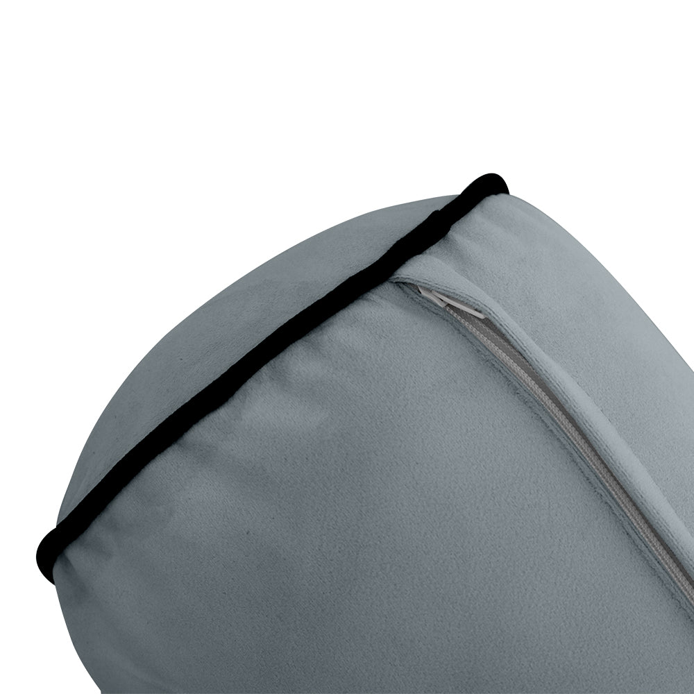 STYLE V3 - Velvet Indoor Daybed Bolster Backrest Cushion Pillow |COVERS ONLY|