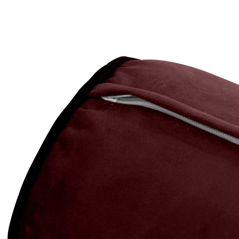 STYLE V3 - Velvet Indoor Daybed Bolster Backrest Cushion Pillow |COVERS ONLY|