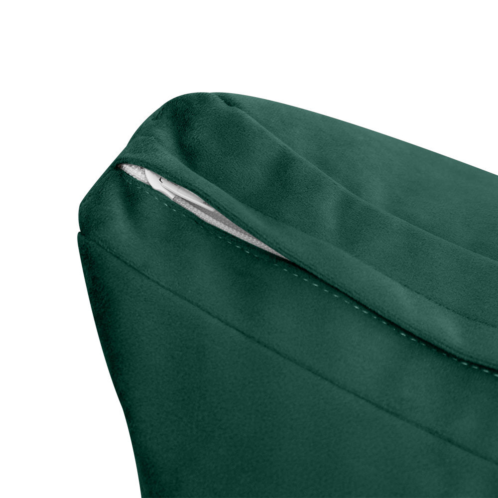 STYLE V3 - Velvet Indoor Daybed Bolster Backrest Cushion Pillow |COVERS ONLY|