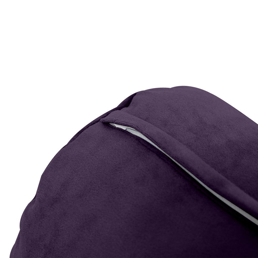 STYLE V2 - Velvet Indoor Daybed Bolster Backrest Cushion Pillow |COVERS ONLY|