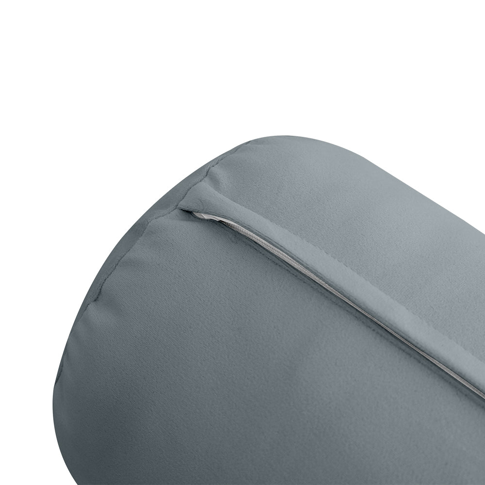 STYLE V3 - Velvet Indoor Daybed Bolster Backrest Cushion Pillow |COVERS ONLY|