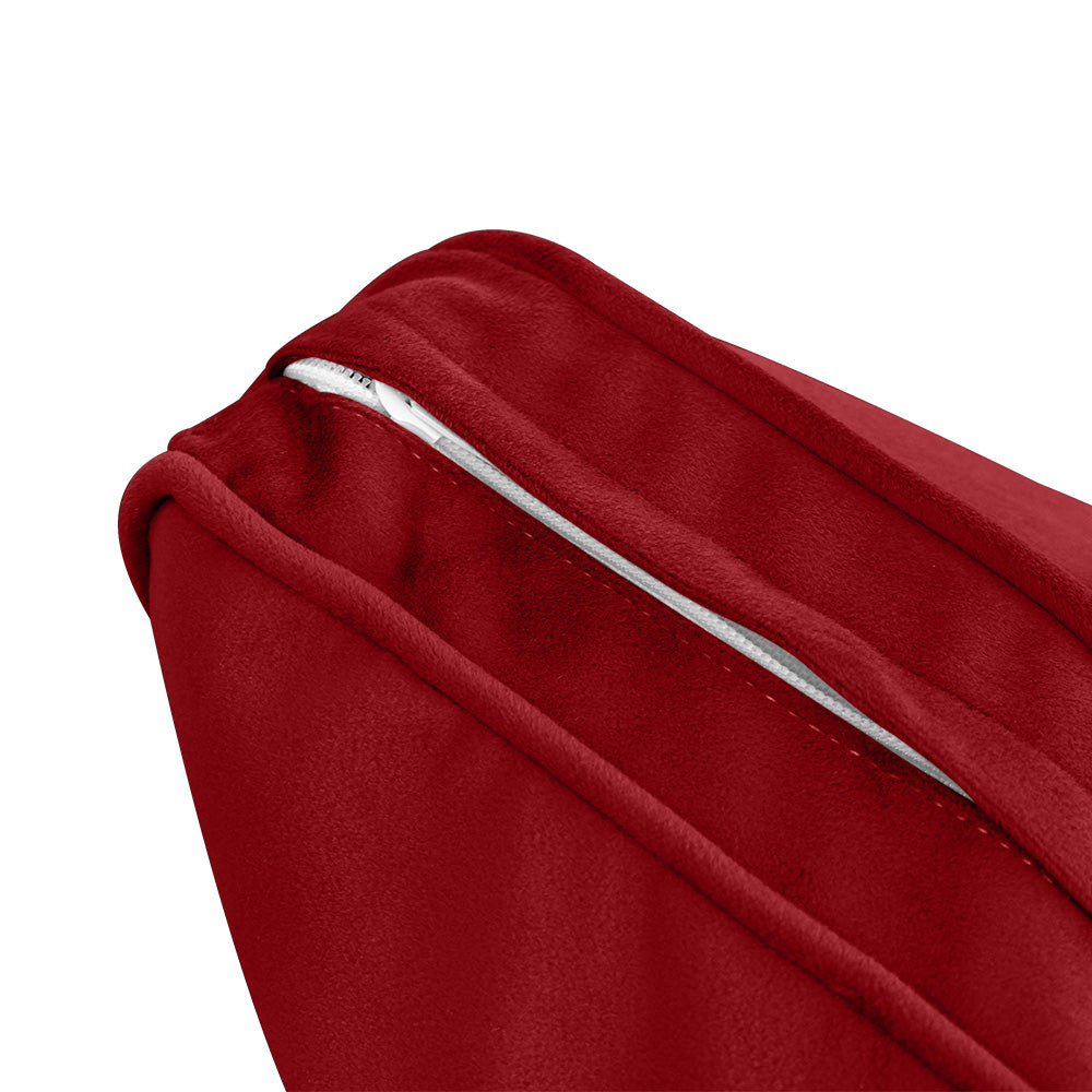 STYLE V3 - Velvet Indoor Daybed Bolster Backrest Cushion Pillow |COVERS ONLY|