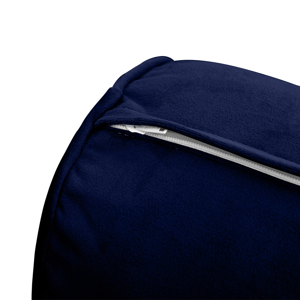 STYLE V3 - Velvet Indoor Daybed Bolster Backrest Cushion Pillow |COVERS ONLY|