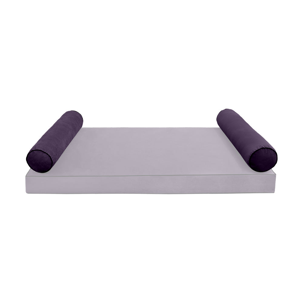 STYLE V5 - Velvet Indoor Daybed Bolster Pillow Cushion |COVERS ONLY|
