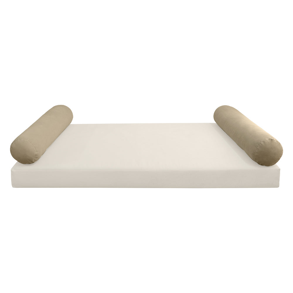 STYLE V5 - Velvet Indoor Daybed Bolster Pillow Cushion |COVERS ONLY|