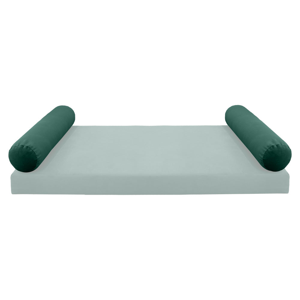 STYLE V5 - Velvet Indoor Daybed Bolster Pillow Cushion |COVERS ONLY|