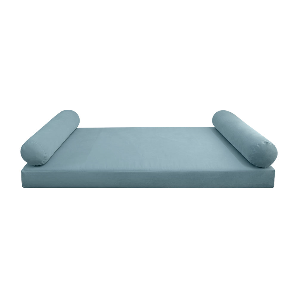 STYLE V5 - Velvet Indoor Daybed Mattress Bolster Cushion Pillow Complete Set