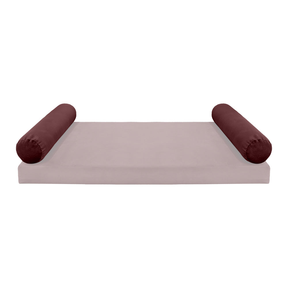 STYLE V5 - Velvet Indoor Daybed Bolster Pillow Cushion |COVERS ONLY|