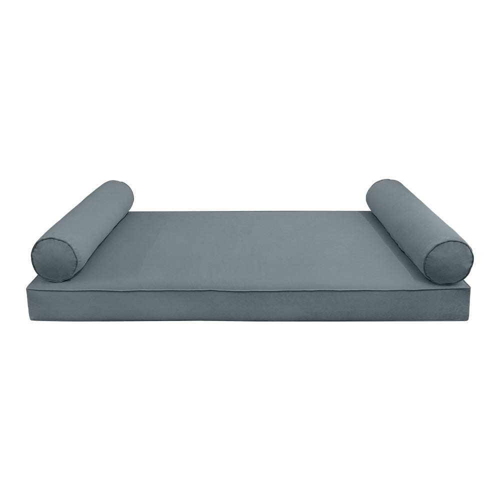 STYLE V5 - Velvet Indoor Daybed Mattress Bolster Pillow |COVERS ONLY|