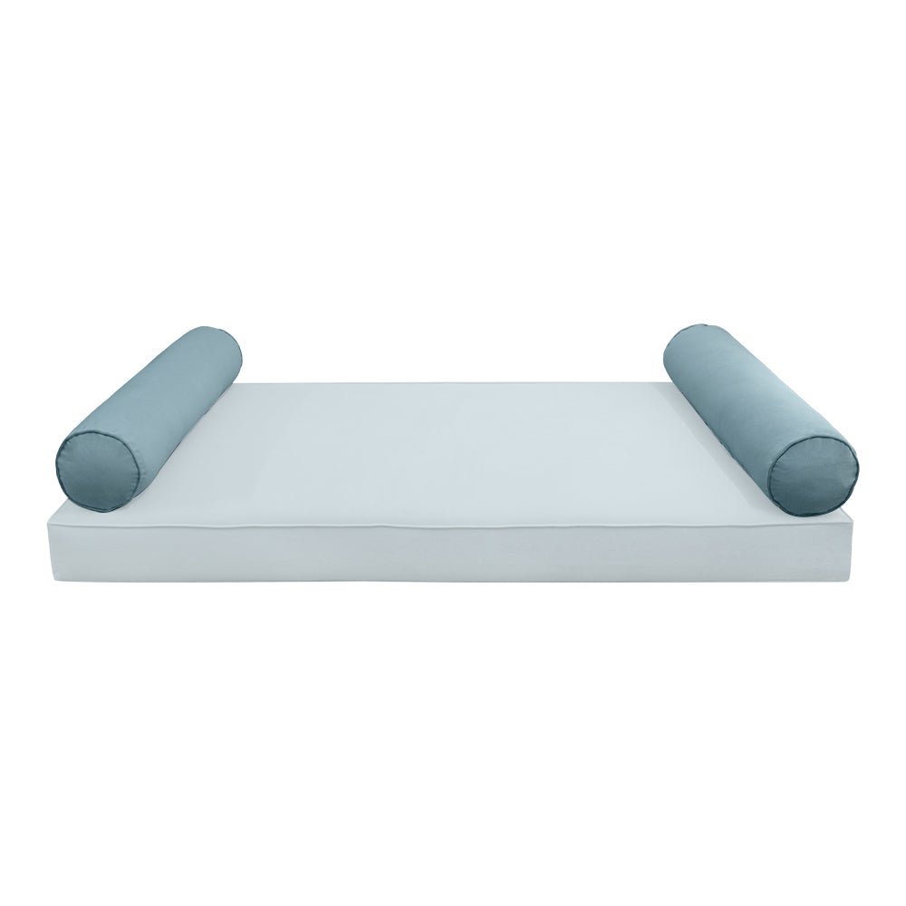 STYLE V5 - Velvet Indoor Daybed Bolster Pillow Cushion |COVERS ONLY|