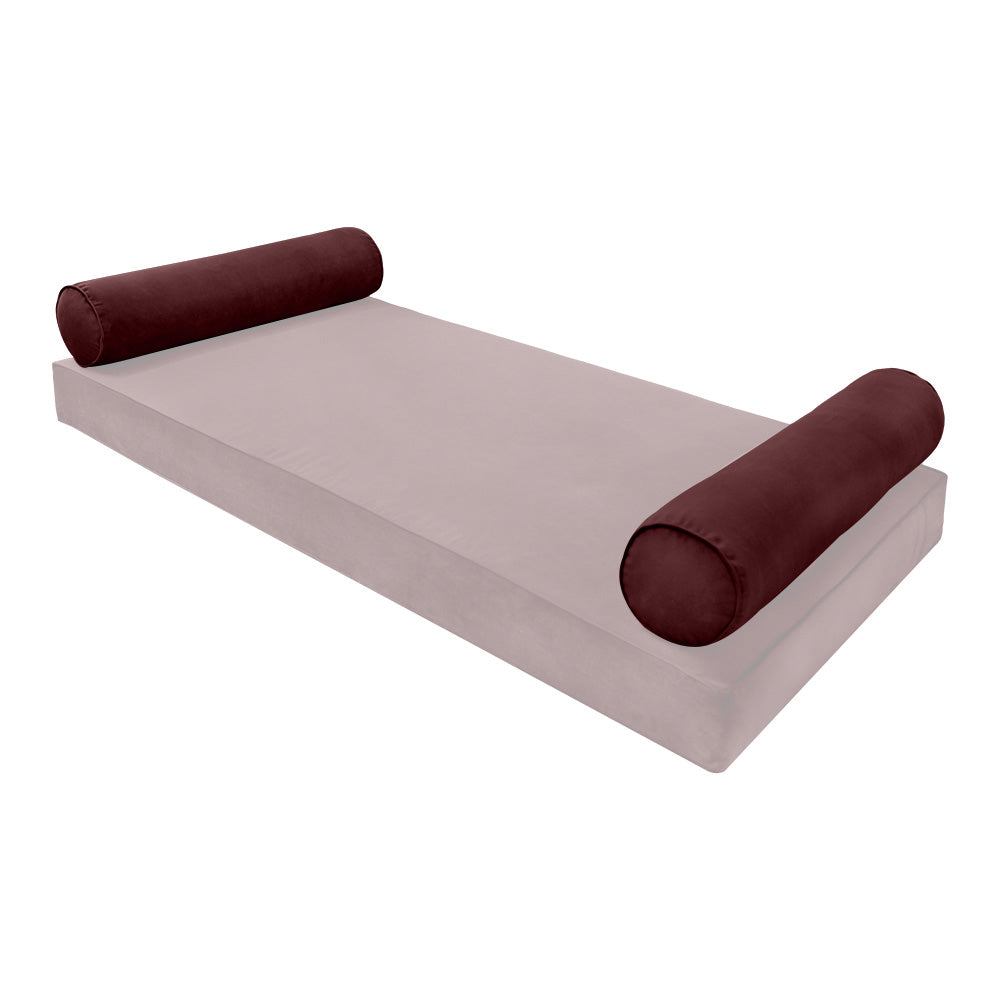 STYLE V5 - Velvet Indoor Daybed Bolster Pillow Cushion |COVERS ONLY|