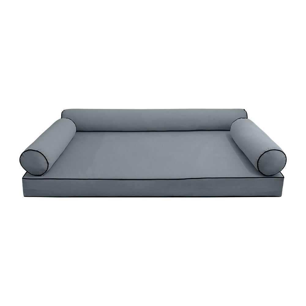STYLE V6 - Velvet Indoor Daybed Mattress Bolster Pillow |COVERS ONLY|