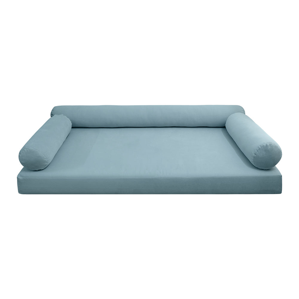 STYLE V6 - Velvet Indoor Daybed Mattress Bolster Pillow |COVERS ONLY|