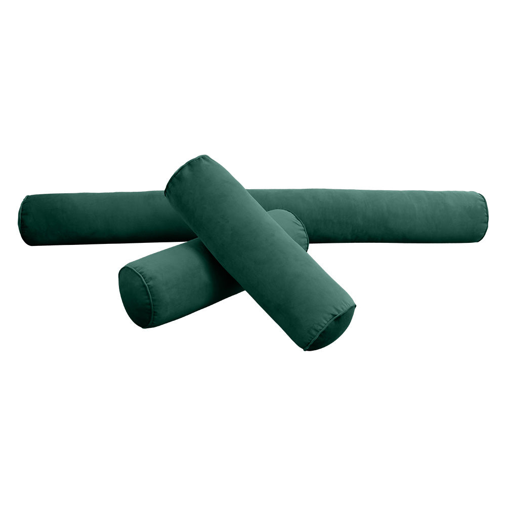 STYLE V6 - Velvet Indoor Daybed Mattress Bolster Pillow |COVERS ONLY|