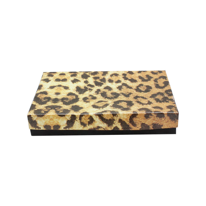 Animal Print Cotton Filled Gift Boxes Jewelry Cardboard Box Jewelry Box
