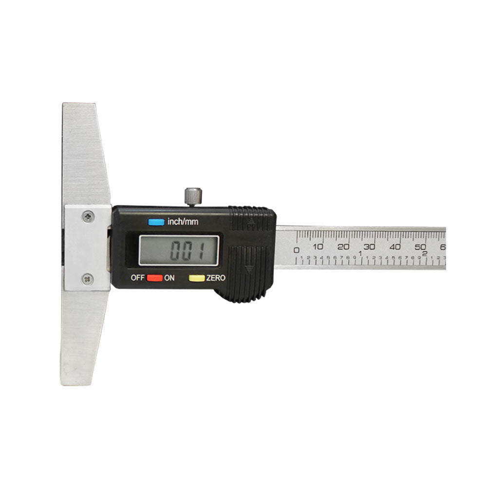 0-8'' 200mm Digital Depth Gage Gauge Reader Measurement Ruler in-mm