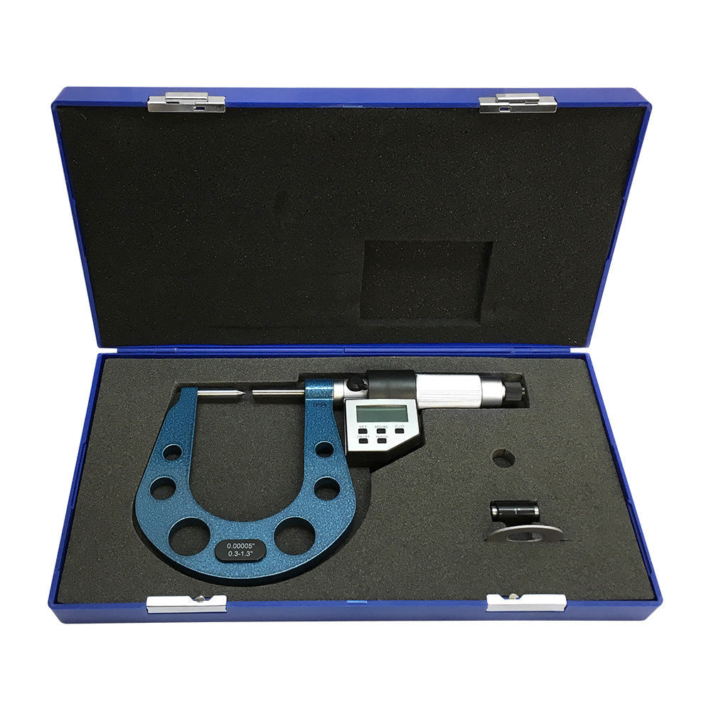 0.3-1.3'' Electronic Digital Disc Brake Micrometer 0.0001" IP54 Direct RS232 Output