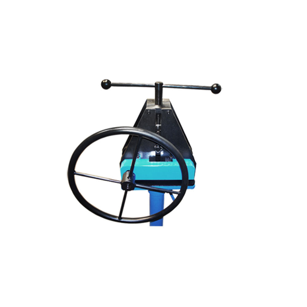 Manual metal rolling bender machine with wheel crank for steel tubing shaping