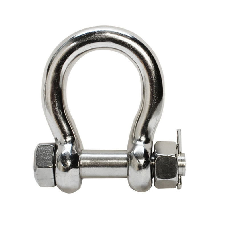 1/2" Stainless Steel Bolt Pin Anchor Shackle Marine With Oversized Pin Bow Rigging