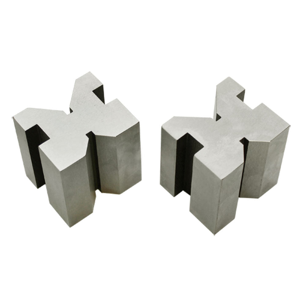1-5/8" x 1-3/4" x 2-3/4" V-Block & Clamp Set Steel Gauge Gage Machinist Tool