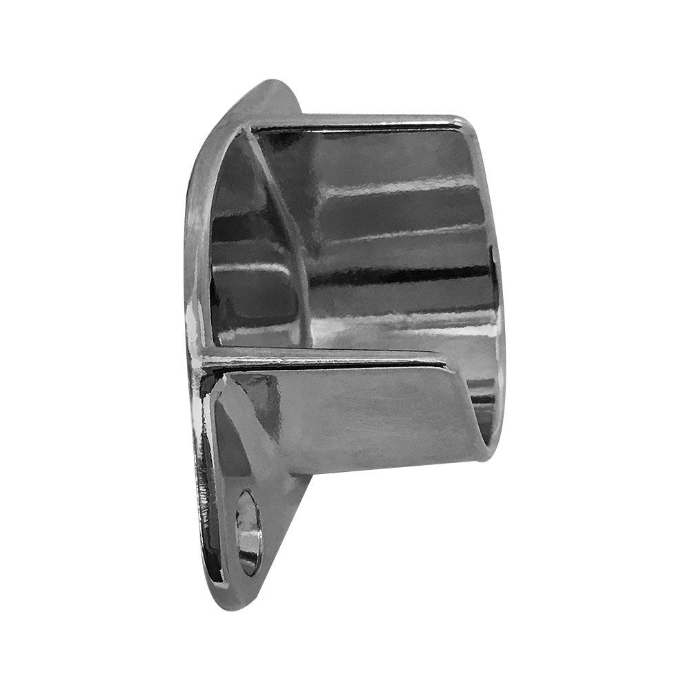 10 Pc Chrome Finish 1-1/16'' Tubing U Flange Half Round Wall Flanges Retail Fixture Hanger
