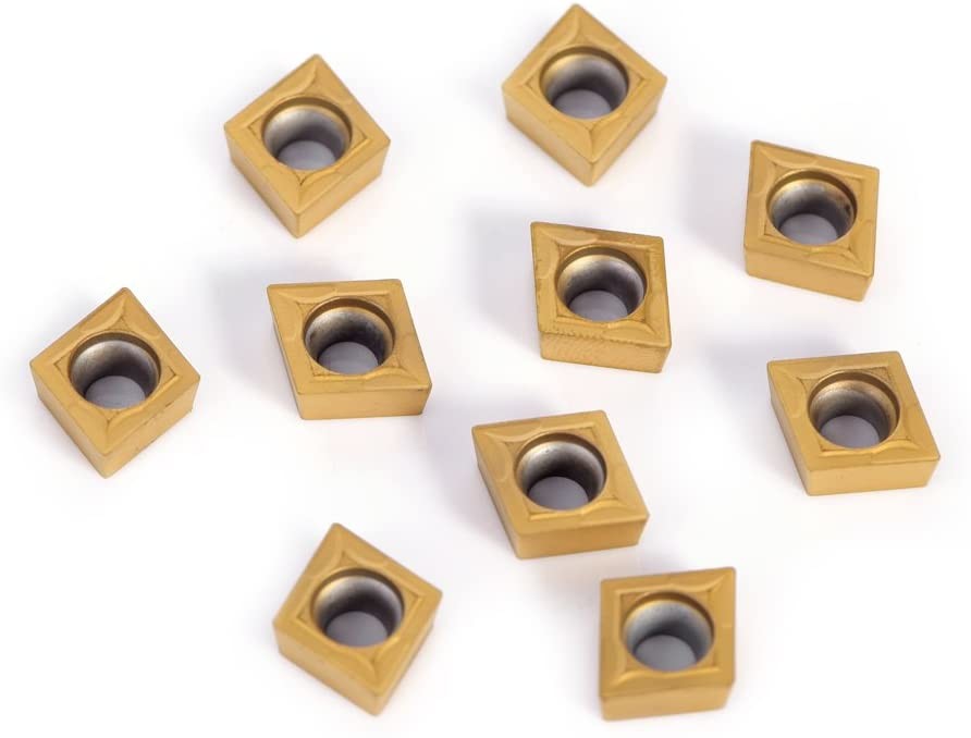 10 PC TIN COATED 1/2'' Shank C6 Carbide Inserts for Indexable Turning Tool Bit