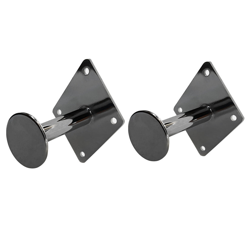10 Pcs 3'' Chrome Wall Mounted Faceout Single Garment Hook Display Hanger Disc End