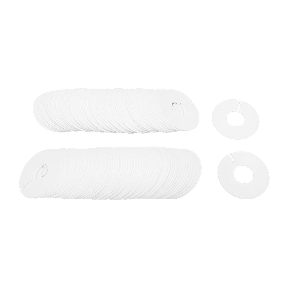 10 PCS WHITE 3-1/2" Round Plastic BLANK Dividers Hangers Retail Clothing Rack