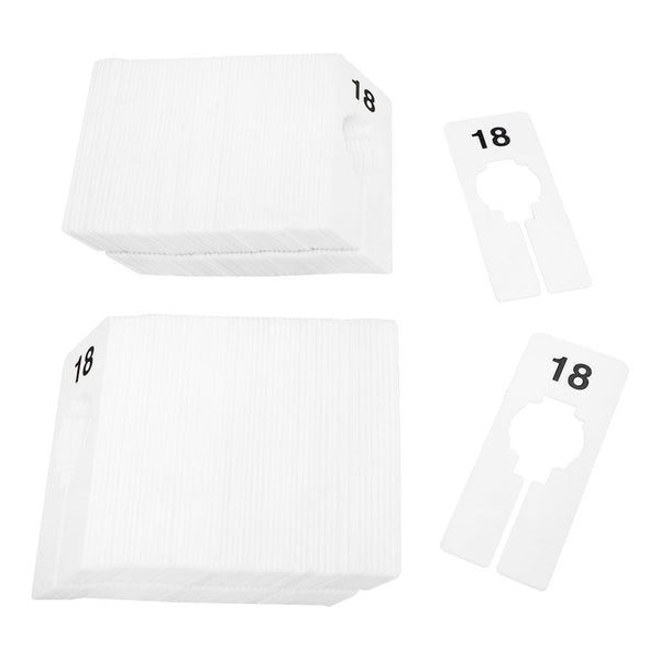 10 PCS WHITE Rectangular Plastic SIZE 18 Dividers Hangers Retail Clothing Rack  2" x 5"