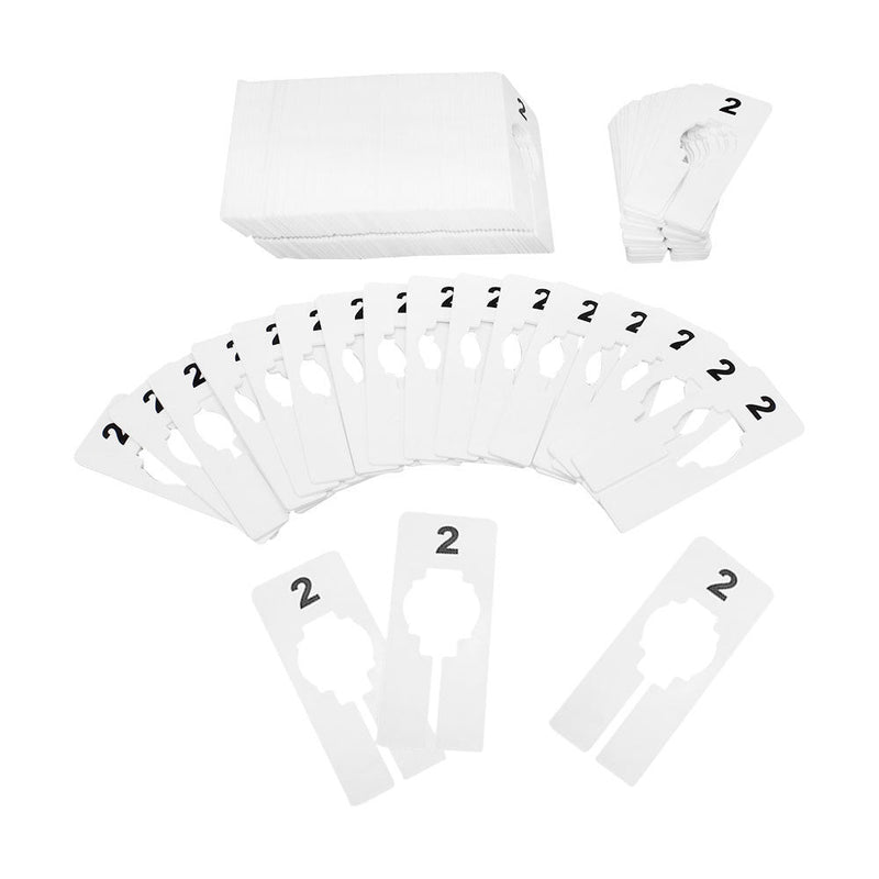 10 PCS WHITE Rectangular Plastic SIZE 2 Dividers Hangers Retail Clothing Rack  2" x 5"