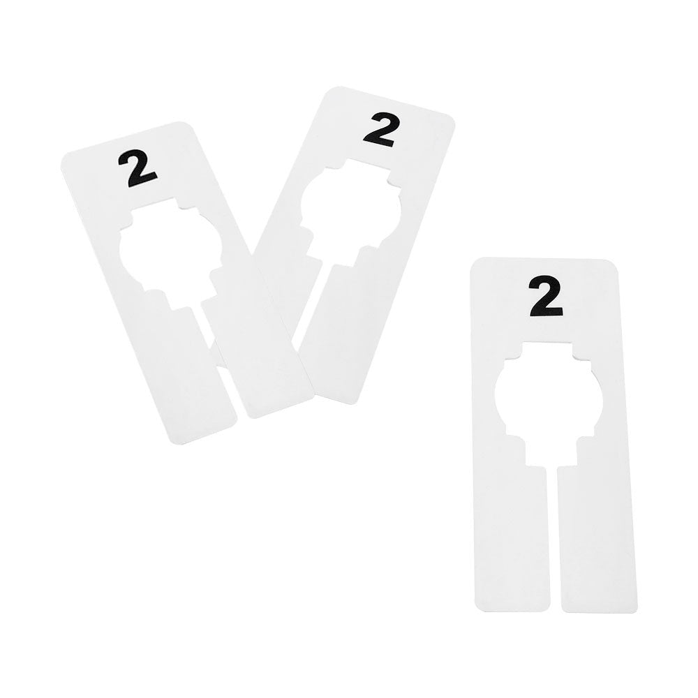 10 PCS WHITE Rectangular Plastic SIZE 2 Dividers Hangers Retail Clothing Rack 2" x 5"