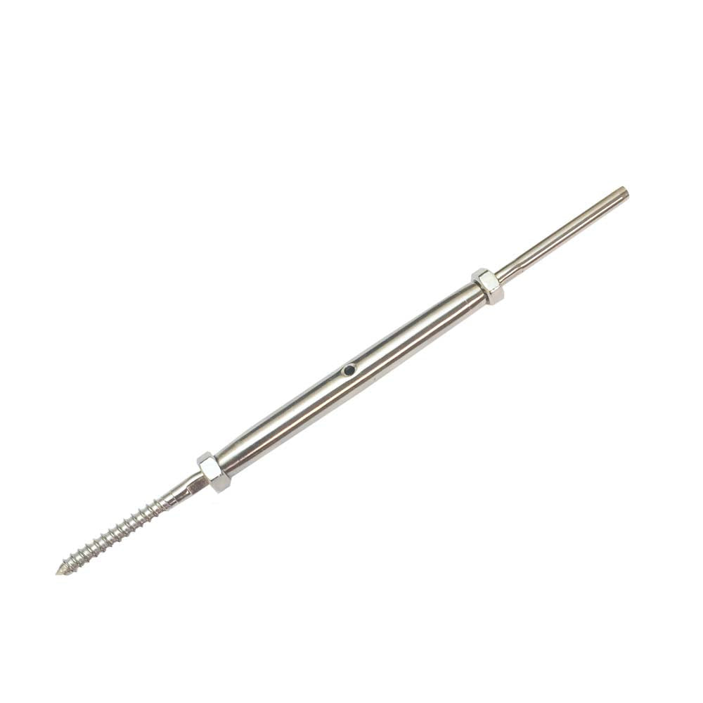 10 Sets COMBO Stainless Steel Lag Screw Swage Stud Cable Railing Rail 1/8" Cable