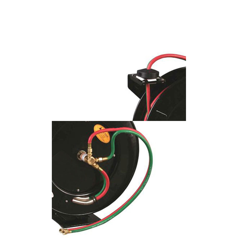 100 FT x 1/4'' Retractable Welding Hose Reel Oxygen Acetylene Mig Wall Mount