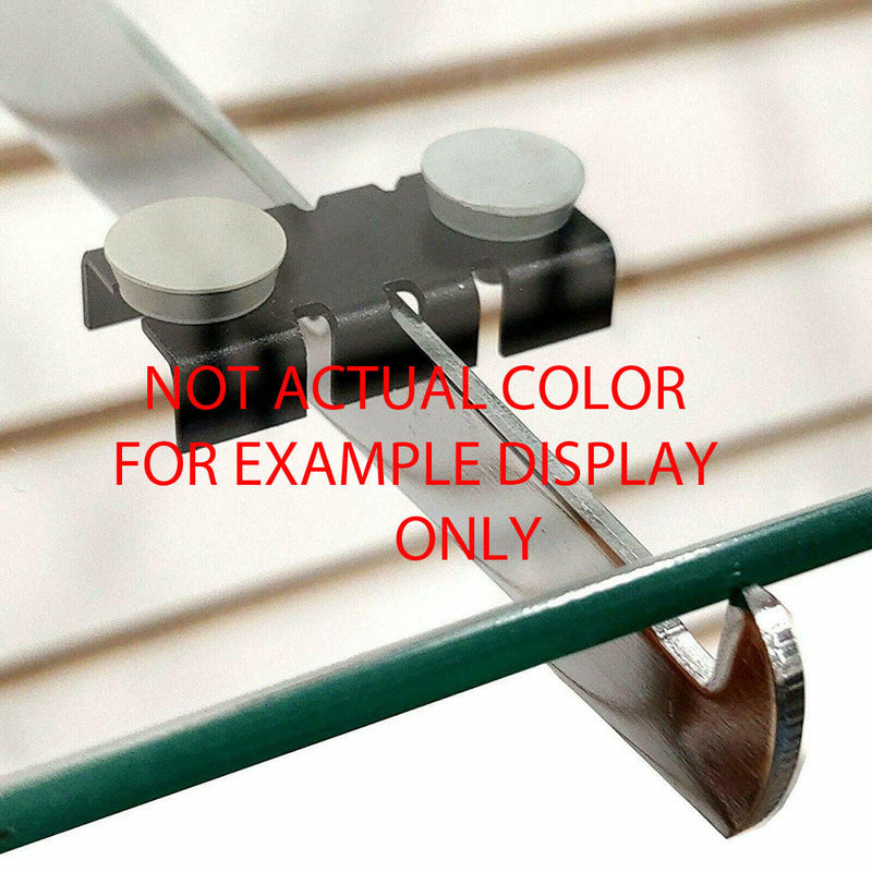 100 Pc Center Shelf Rest Clips & Rubber Cushions to Hang Glass Wood Metal Shelves Gridwall Display Fixture