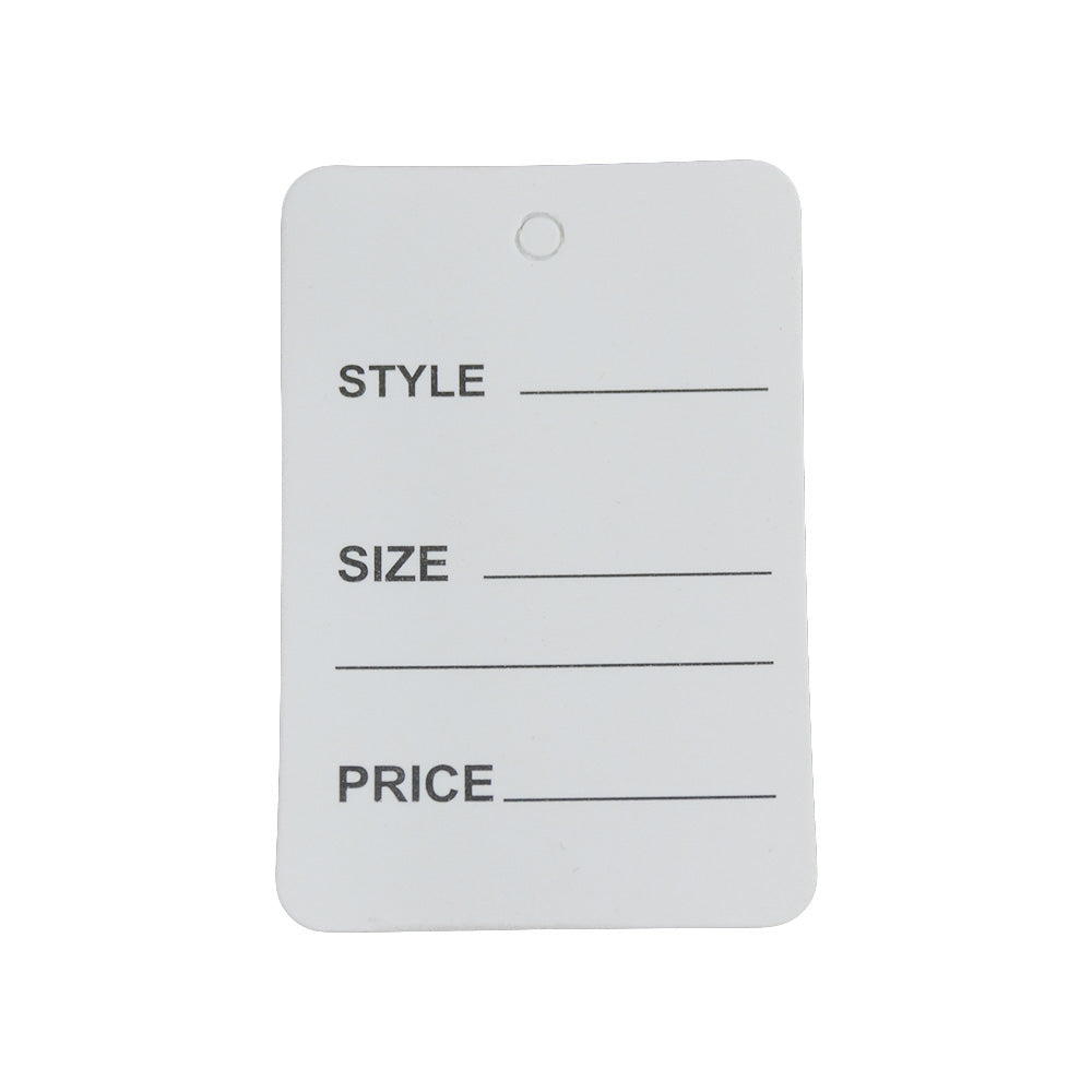 1000 PCS Small WHITE Merchandise Tags Price Jewelry Garment Store Paper Card 1-1-4 x 1-7-8