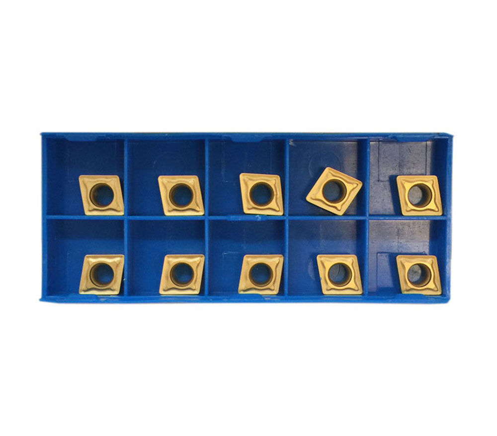 10PC TIN COATED 3/8'' Shank C6 Carbide Inserts Indexable Turning Tool CCMT 21.51
