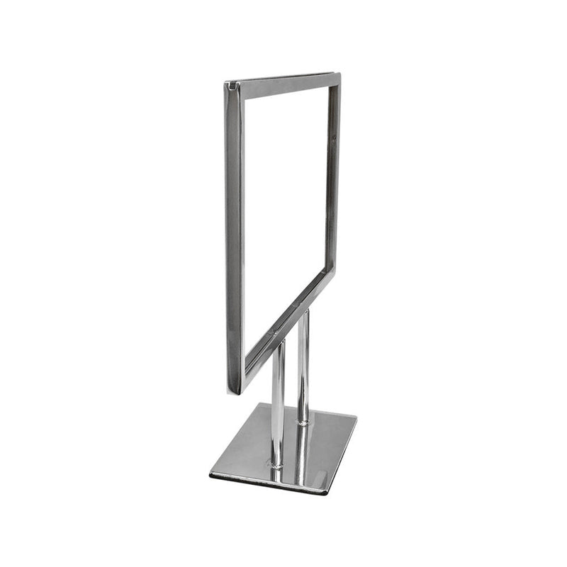 11-1/4'' x 7-1/4'' Counter Cardframe Display Clothes Rack Fixture Sign Holder Chrome Plated Steel