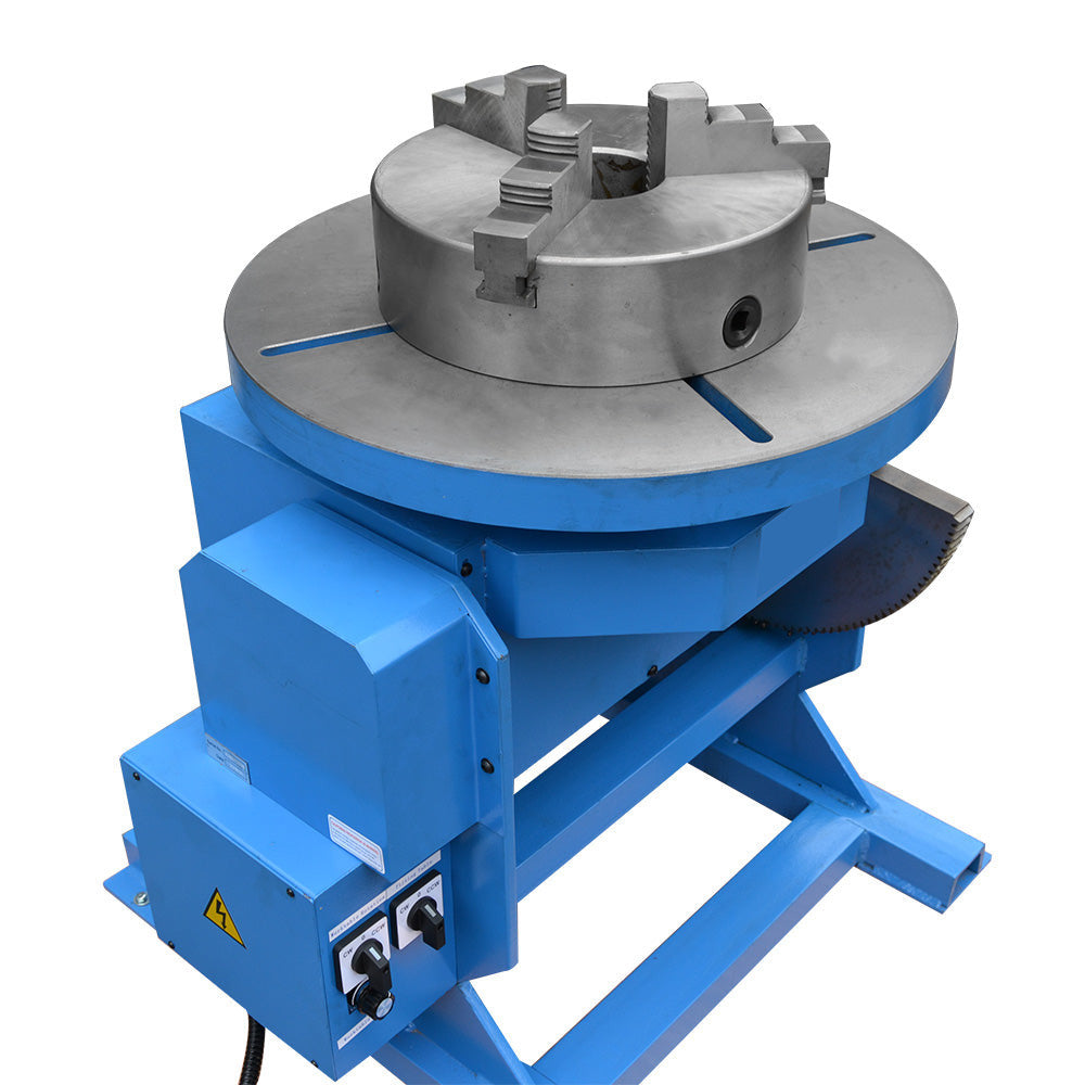 12" Chuck + 550-1100 LBS Welding Positioner Positioning Turn Rotary Table Tilt 0-45-90