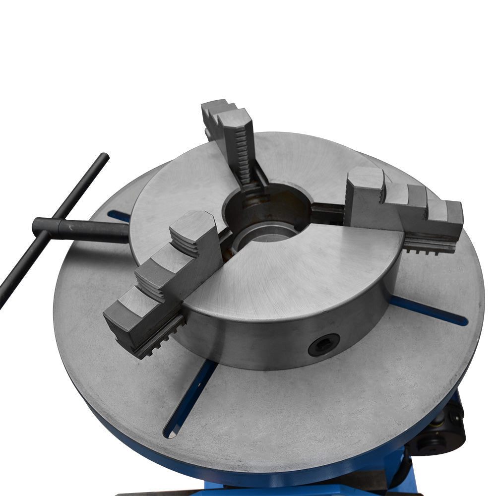 12" Chuck + 550-1100 LBS Welding Positioner Positioning Turn Rotary Table Tilt 0-45-90