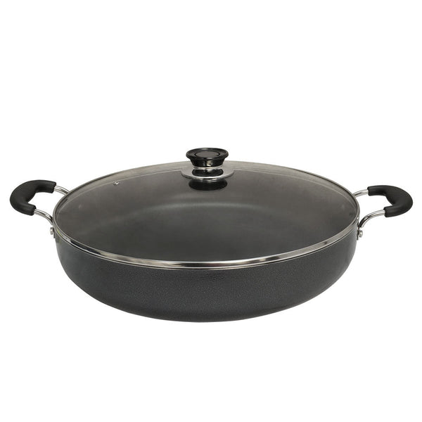 16'' Aluminum Low Pot Cooking Non Stick Coating 10.5 QT Cook Pots Pan