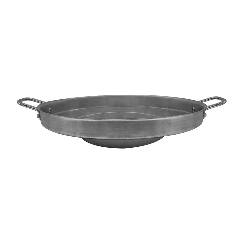16'' Stainless Steel Concave Comal Frying Pan 3-1-2'' Depth Cookware
