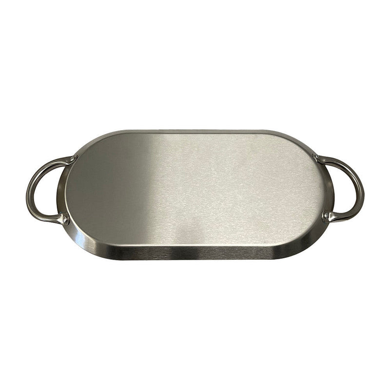 17'' x 8-1/2'' Stainless Steel Oval Serving Tray Tortilla Warmer