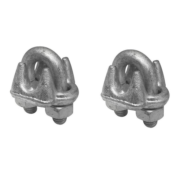 2 Pc 1/8" Marine Galvanized Drop Forged  Wire Rope Clip Cable Clamp