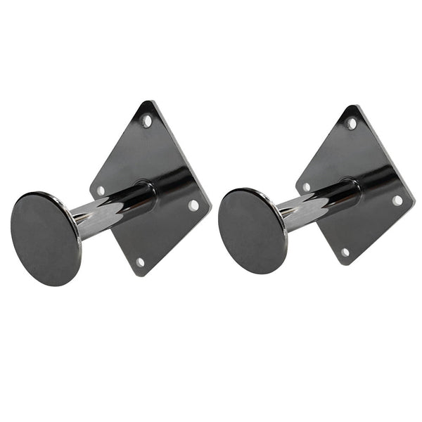 2 Pcs 3'' Chrome Wall Mounted Faceout Single Garment Hook Display Hanger Disc End