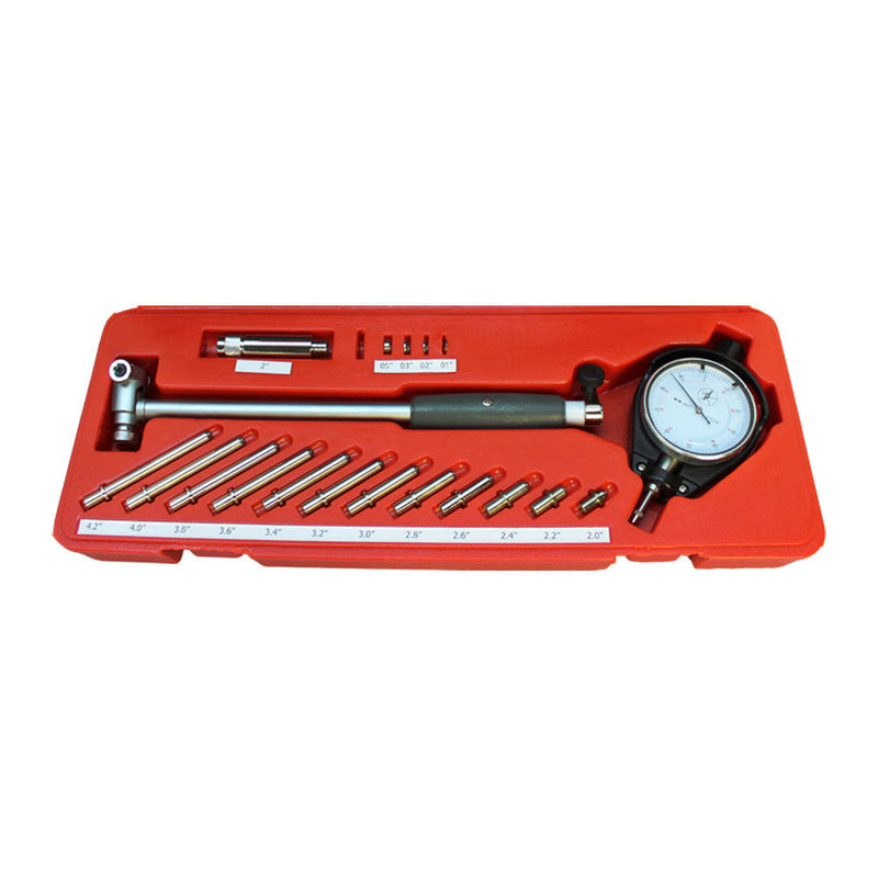 2 to 6'' Precision Engine Cylinder Hole Dial Indicator Bore Gage Set .001 GRAD