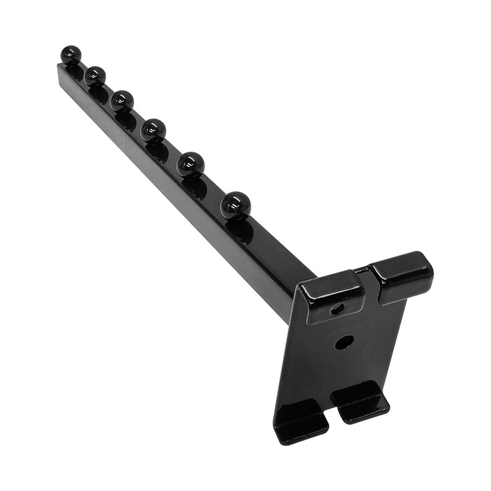 20 Pc GLOSS BLACK 6 Ball 16-1/2'' Gridwall Square Tube Waterfall Store Clothes Hanger Display