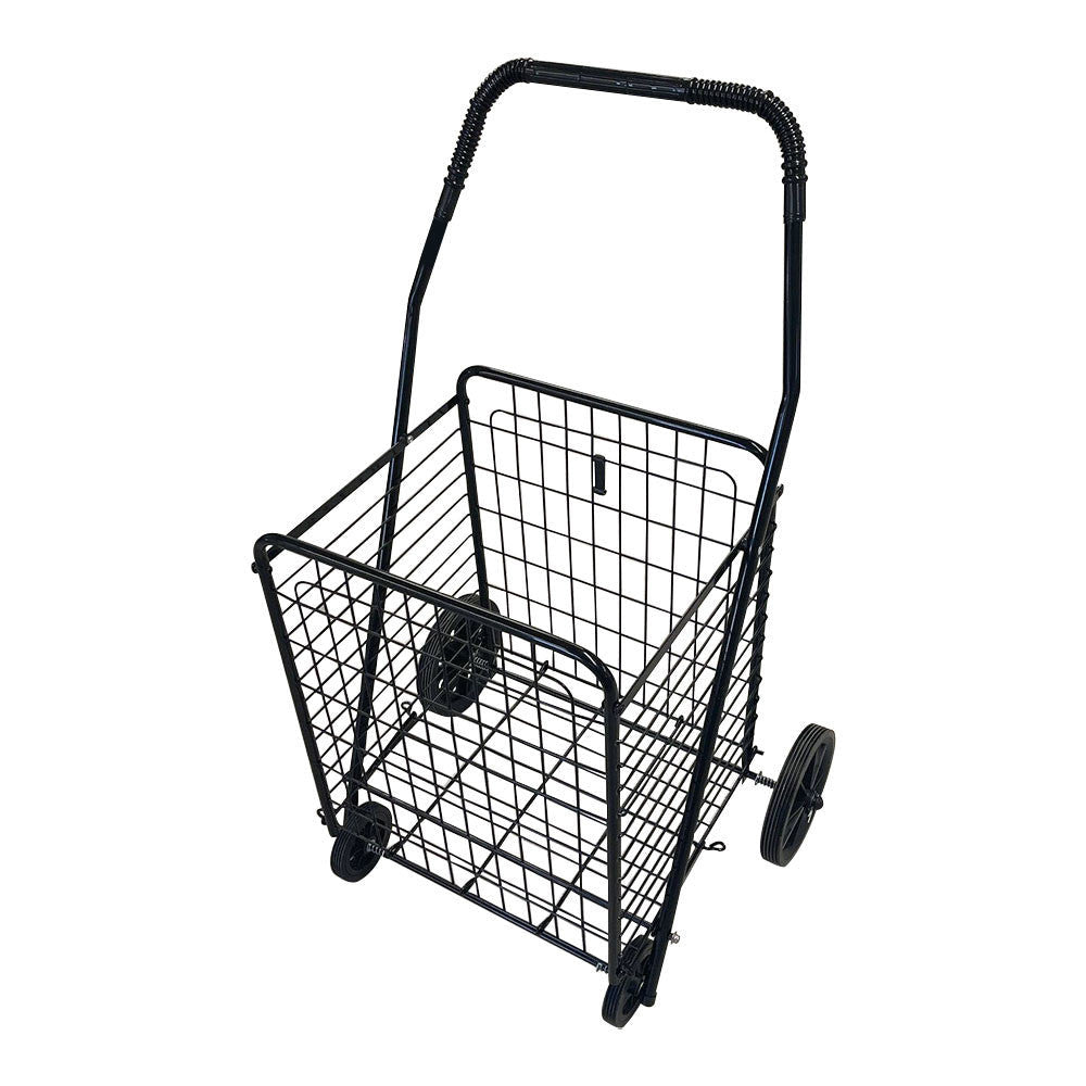 21" x 17-1/2" x 35-1/2" Medium Foldable Single Basket Grocery Shopping Cart